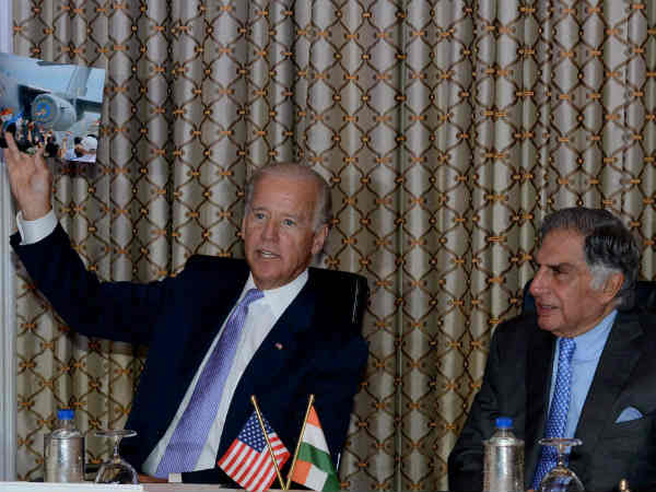 Joe Biden with Ratan Tata