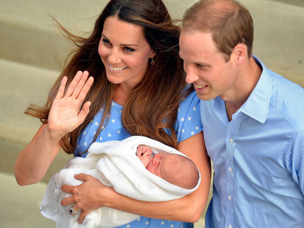 Royal baby with his parents
