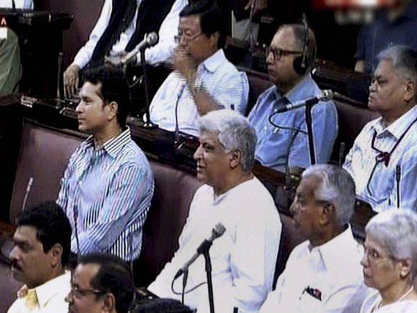 Sachin Tendulkar with Javed Akhtar