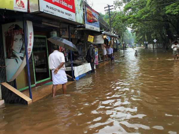 Flooded area in Kozhikode