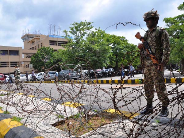 A security personnel in Hyderabad