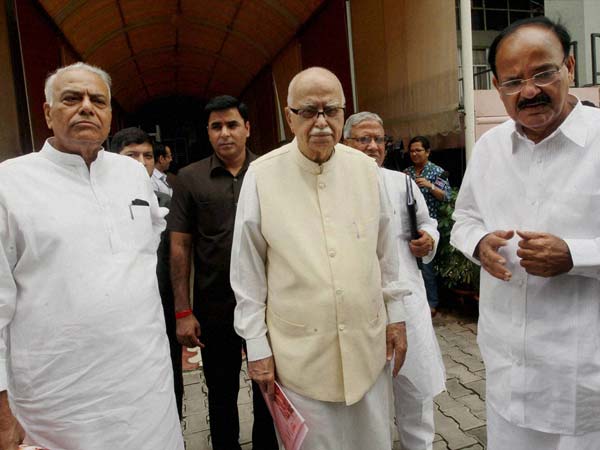 LK Advani, Yashwant Sinha and Venkaiah Naidu 