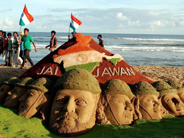 Sudarsan Pattnaik's sand sculpture