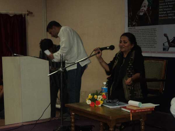 Madhu Kishwar in Bangalore