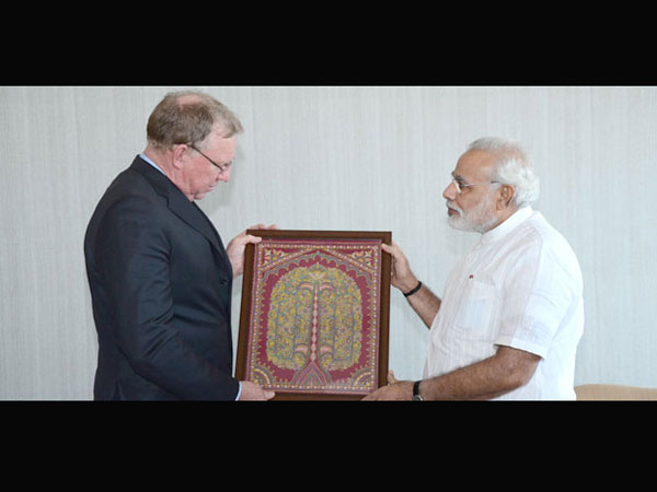 Modi and his visitors from Australia