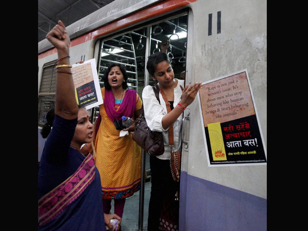 Women protest against the gang rape