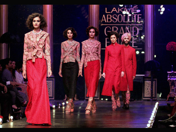 Models walk the ramp