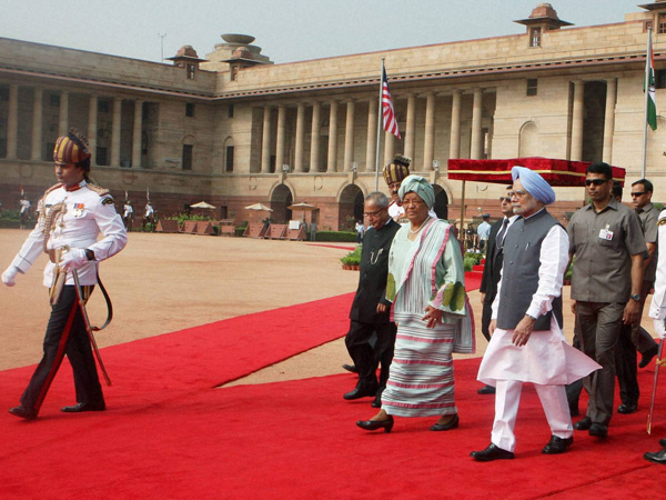 Ceremonial reception of Liberian President