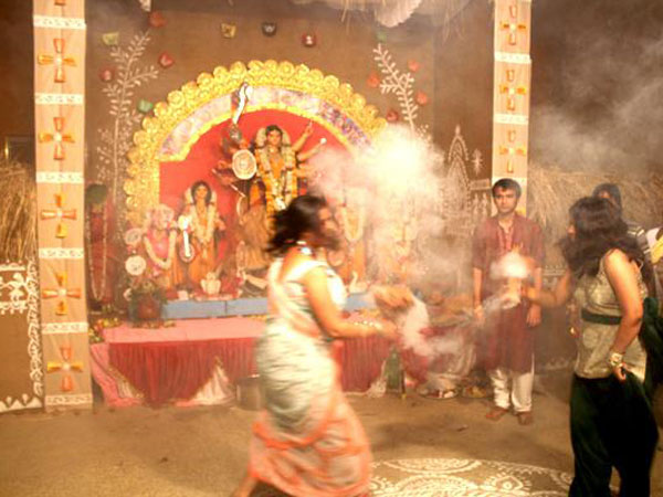 The 'Dhunuchi dance' The 'Dhunuchi dance'