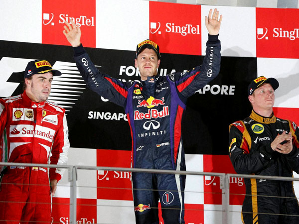 Vettel is all smiles