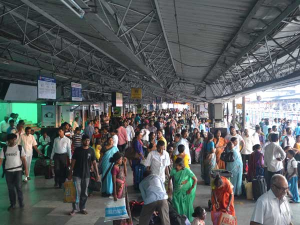 Passengers stranded at railway station