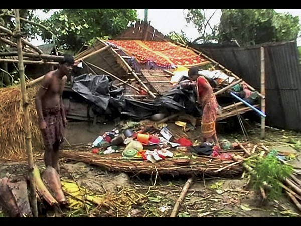 in cyclone-hit West Bengal