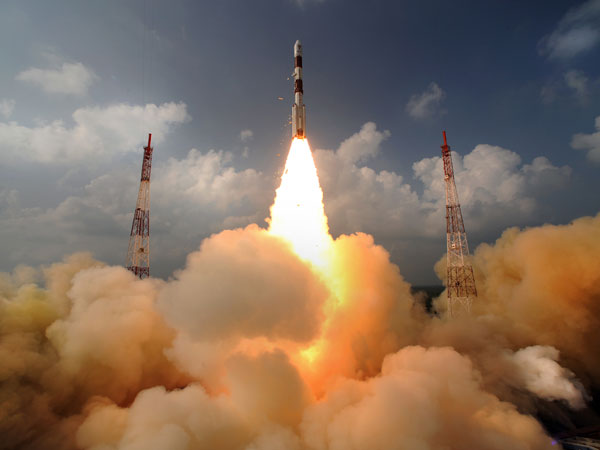 PSLV C-25 blasts off