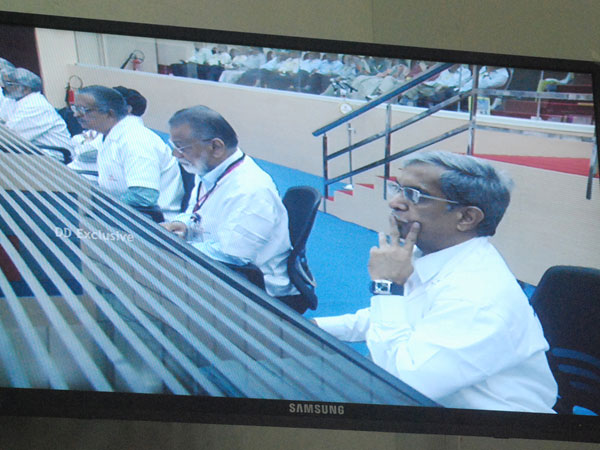 Scientists at the key moment of launch