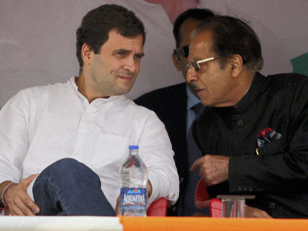 Rahul Gandhi during a Panchayat conference