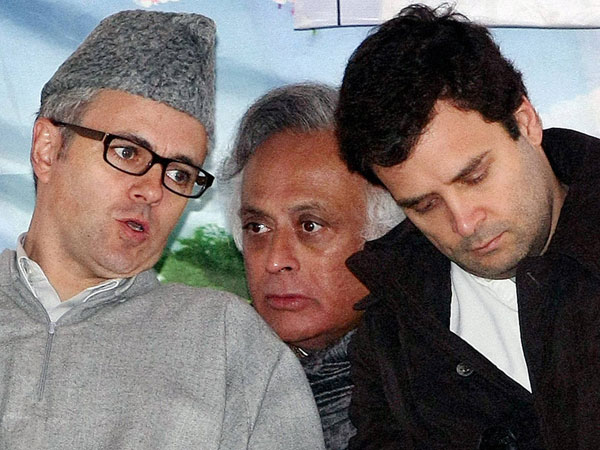 Rahul Gandhi with J&K Chief Minister Omar Abdullah