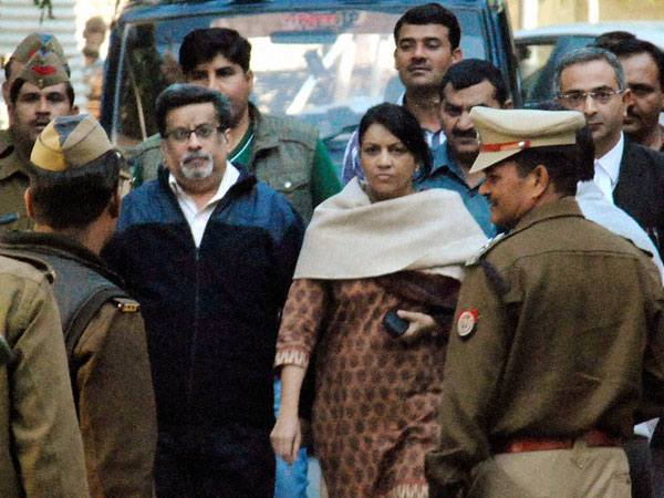 Talwars arrive at the special CBI court