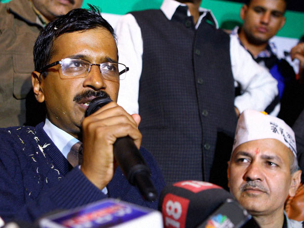 Arvind Kejriwal, winning AAP leader