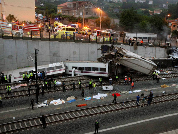 Train crash in Spain
