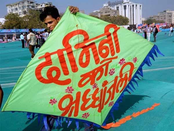 Kite-flying festival in various cities