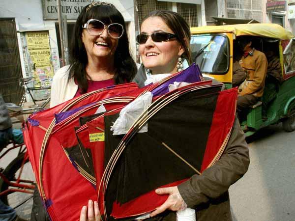 Kite-flying festival in various cities