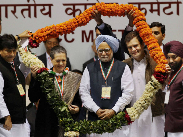 At the AICC meeting in New Delhi