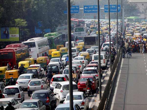 Protest brought Delhi traffic at halt