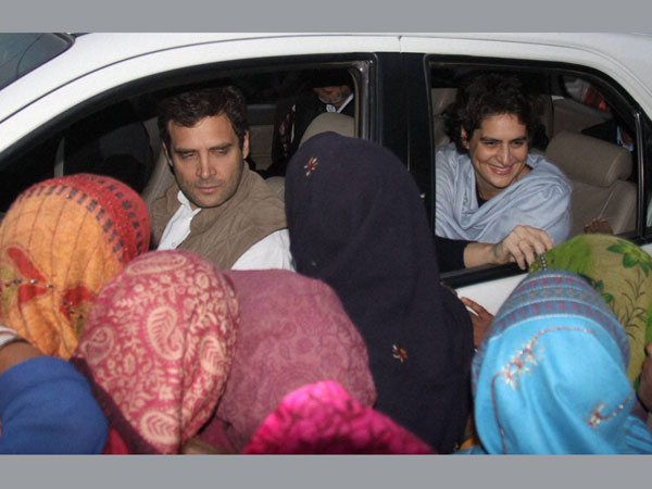 Speaking to the villagers