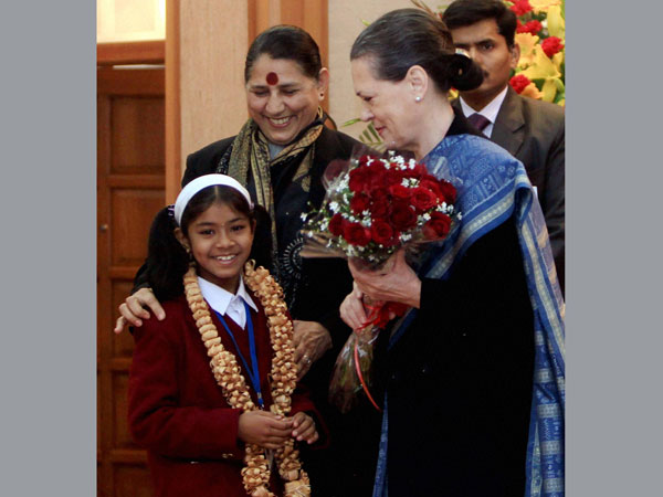 Greeting with flowers