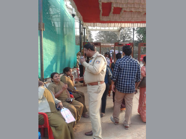 What are the women constables doing?