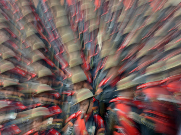Armed forces personnel during Republic Day Parade