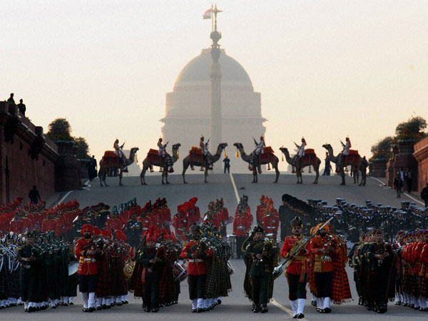 Services' bands perform