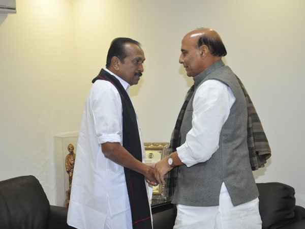 In pics: Vaiko meets Rajnath Singh in Delhi In pics: Vaiko meets Rajnath Singh in Delhi