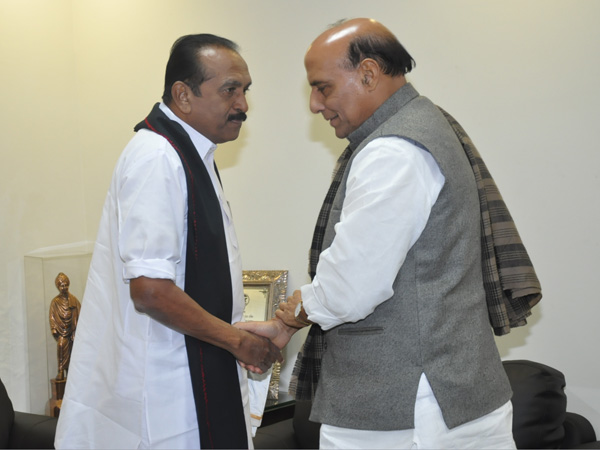 In pics: Vaiko meets Rajnath Singh in Delhi In pics: Vaiko meets Rajnath Singh in Delhi