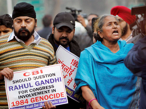 Sikhs protesting in New Delhi