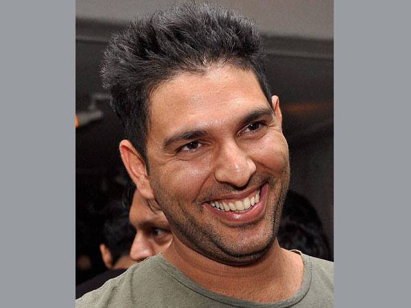 Yuvaraj Singh is all smiles...