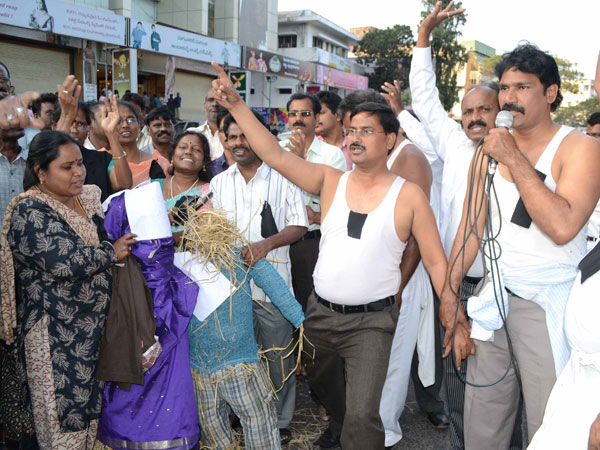 Hundreds of protesters took to the streets and held rallies