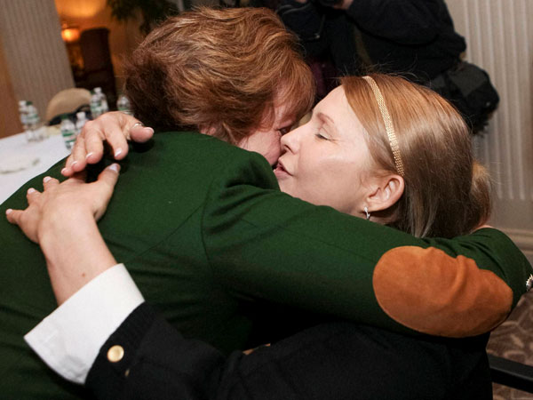EU Foreign Policy Chief Catherine Ashton and Ukrainian Prime Minister Yulia Tymoshenko 