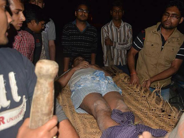 MLA along with his gunner and driver was admitted to a city hospital MLA along with his gunner and driver was admitted to a city hospital
