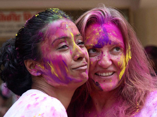 People celebrate Holi