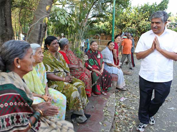 Namaskara says Mr Nilekani