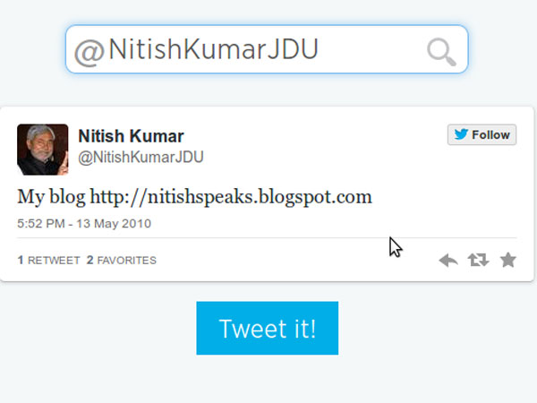 Nitish Kumar is the chief minister of Bihar.