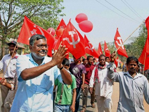 Ramchandra Dom during an election campaign rally