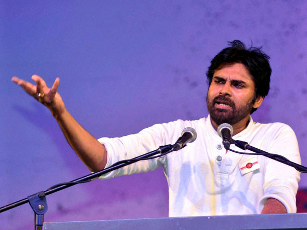 Pavan Kalyan addressing at the launch of his new 