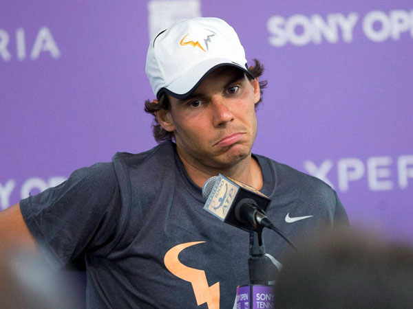 Rafeal Nadal speaks to reporters