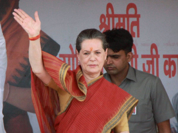 UPA Chairperson Sonia Gandhi during an election campaign