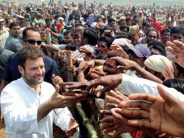 Rahul Gandhi interacts with people