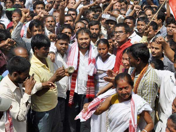 Krishak Mukti Sangram Samiti (KMSS) President Akhil Gogoi