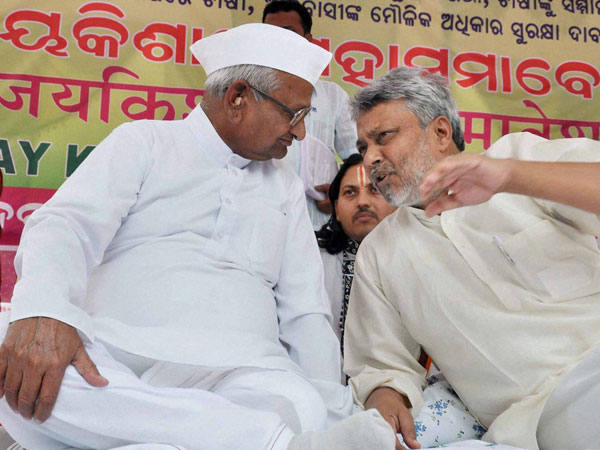 Social Crusader Anna Hazare and Rajendra Singh