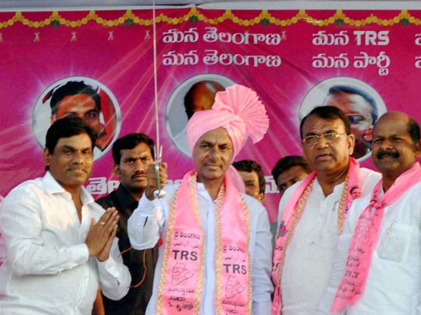 TRS President K.Chandra Sekhar Rao during election campaign